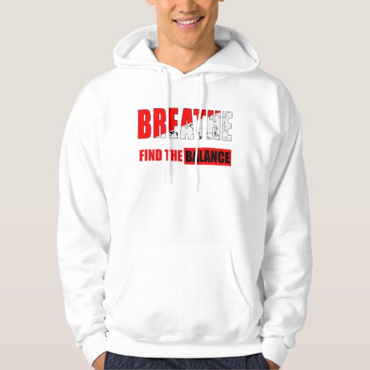 Respira y encuentra el equilibrio sudadera hoodie (Voorkant)