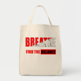 Respira y encuentra el equilibrio  tote bag