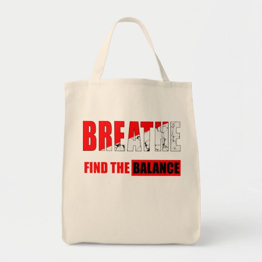 Respira y encuentra el equilibrio  tote bag (Voorkant)