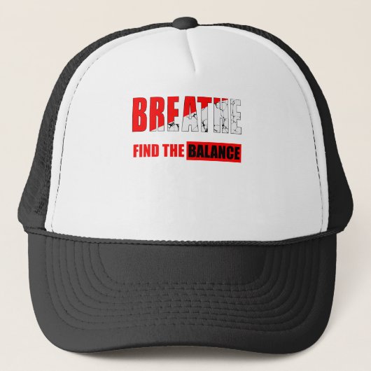 Respira y encuentra el equilibrio  trucker pet (Voorkant)