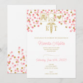 Respiratoire therapeut afstuderen-uitnodiging kaart (Voorkant / Achterkant)