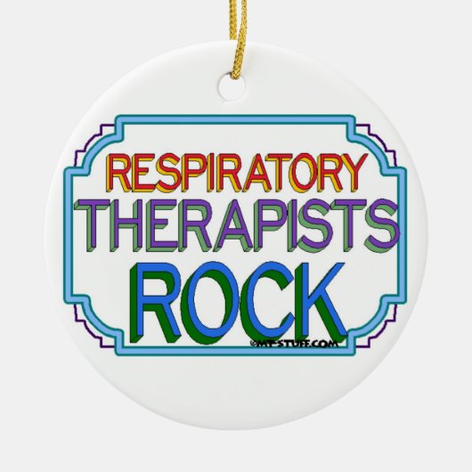 Respiratoire Therapiers Rock Keramisch Ornament (Voorkant)