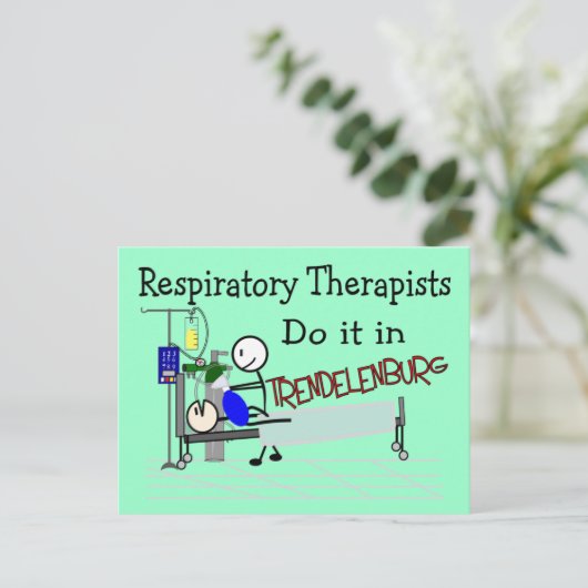 Respiratoire Therapisten doen dat in Trendelenburg Briefkaart (Staand voorkant)