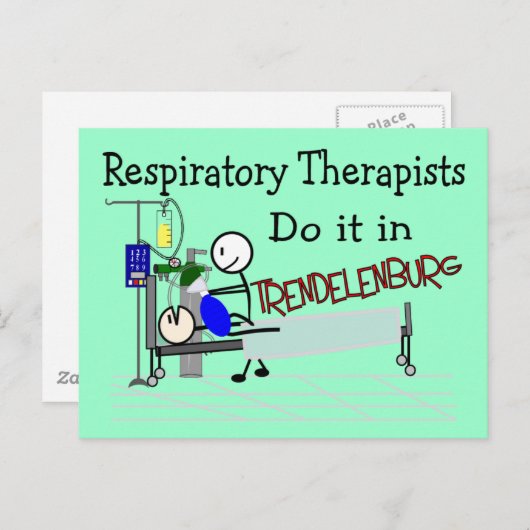 Respiratoire Therapisten doen dat in Trendelenburg Briefkaart (Voorkant / Achterkant)
