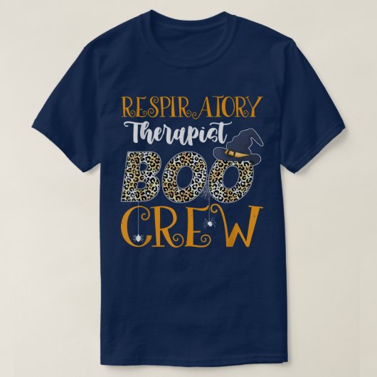 Respiratory Therapist Boo Crew Halloween Boo Ghost T-shirt (Design voorkant)