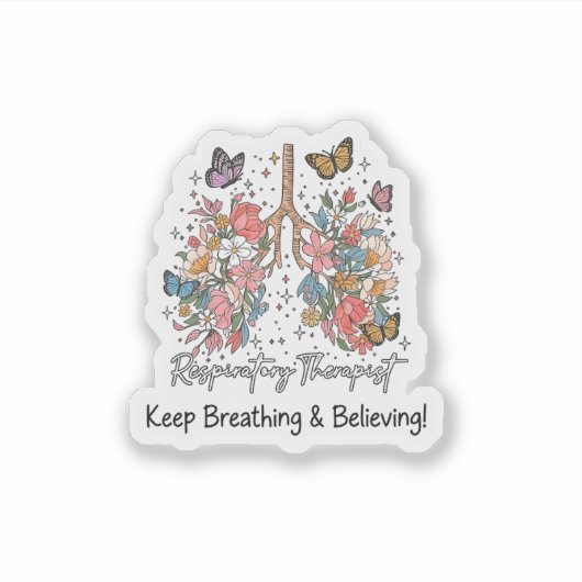 Respiratory Therapist - Keep Breathing  Sticker (Voorkant)