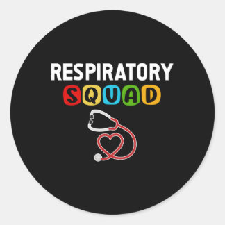 Respiratory Therapist Squad Ronde Sticker