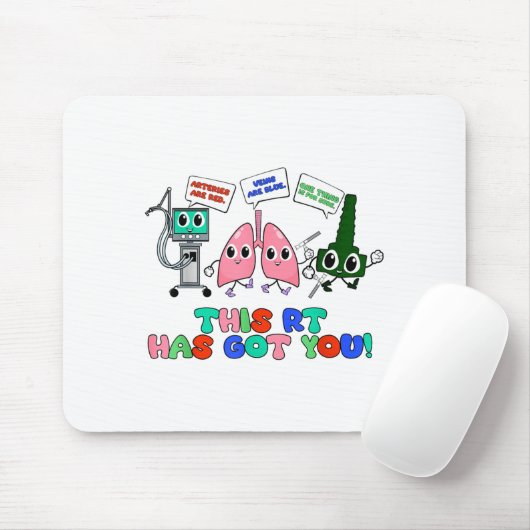 Respiratory Therapist Valentine’s Day Design Lung  Muismat (Met muis)