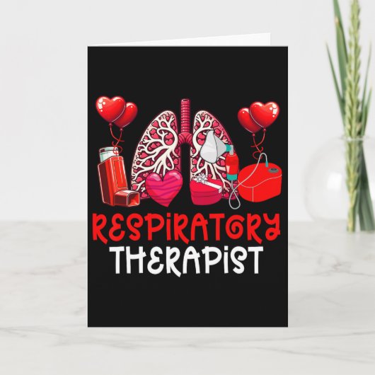 Respiratory Therapist Valentine's Day Job Team Cut Kaart (Voorkant)