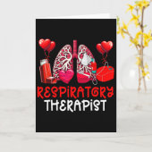 Respiratory Therapist Valentine's Day Job Team Cut Kaart (Gele Bloem)