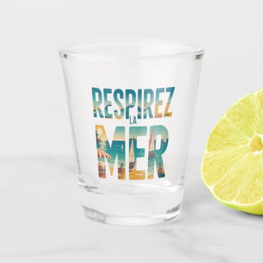 Respirer a mer shot glas (Voorkant)