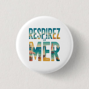 Respirer la Mer Ronde Button 3,2 Cm