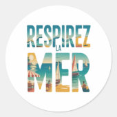 Respirer la Mer Ronde Sticker (Voorkant)