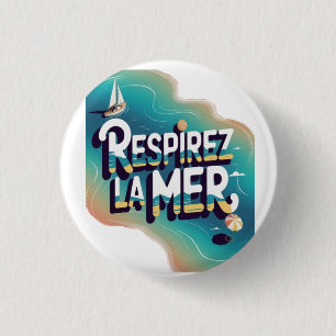 Respirey la mer ronde button 3,2 cm