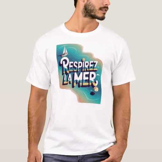Respirey la mer t-shirt (Voorkant)