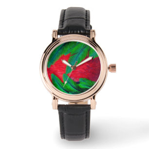 Resplendent Quetzal-vederontwerp Horloge