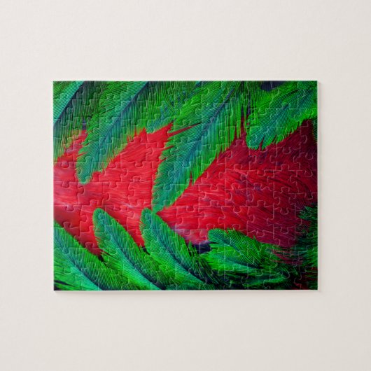 Resplendent Quetzal-vederontwerp Legpuzzel (Horizontaal)