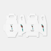 Resplendent quetzal-vogel cartoon illustratie bedankdoosjes (Uitgevouwen)