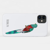 Resplendent quetzal-vogel cartoon illustratie Case-Mate iPhone case (Achterkant (horizontaal))