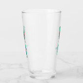 Resplendent quetzal-vogel cartoon illustratie glas (Links)