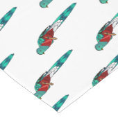 Resplendent quetzal-vogel cartoon illustratie korte tafelloper (Hoek)