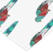 Resplendent quetzal-vogel cartoon illustratie tafelkleed (Gekanteld)