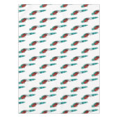 Resplendent quetzal-vogel cartoon illustratie tafelkleed (Voorkant)