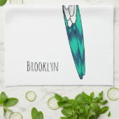 Resplendent quetzal-vogel cartoon illustratie theedoek (Gevouwen)