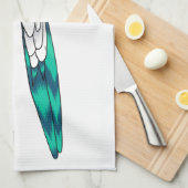 Resplendent quetzal-vogel cartoon illustratie theedoek (Quarter Fold)