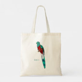 Resplendent quetzal-vogel cartoon illustratie tote bag (Achterkant)
