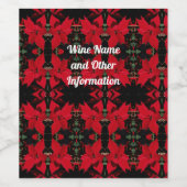 Resplendent Red Pointsettia Wijn Etiket (Enkel label)