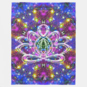 Resplendent Zen Lotus Fleece Deken (Voorkant)