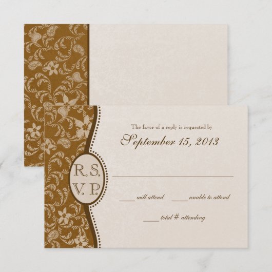 respons in Westerne stijl RSVP Kaartje (Voorkant / Achterkant)