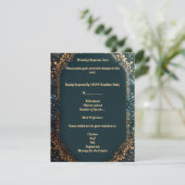 Respons kaart met kleine gestippelde design bloeme (Staand voorkant)