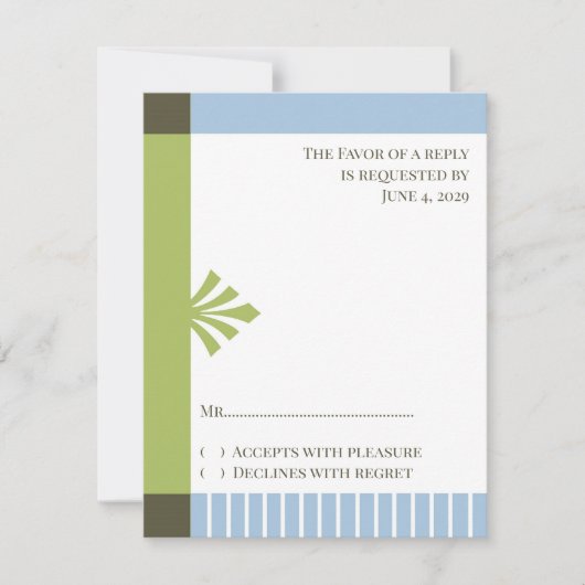 Respons Kaart RSVP Doopuitnodiging (Voorkant)