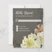 Respons Kaart Trouwen Modern Painterly Floral Art (Voorkant)