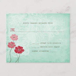  respons op Floral en Leaves RSVP Kaartje