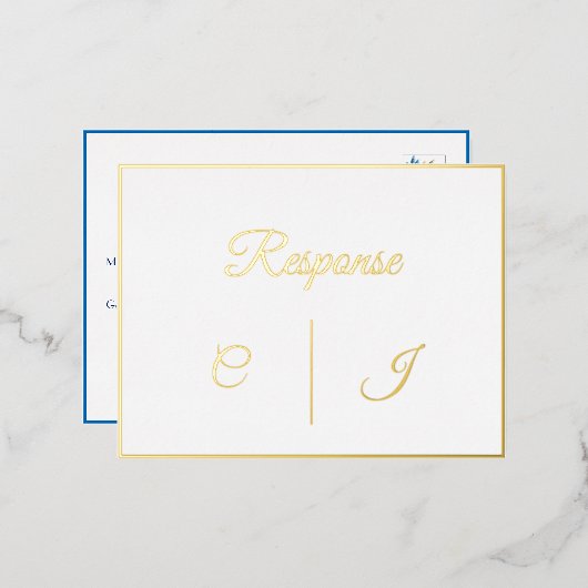 Respons RSVP Wedding Kaart (Voorkant / Achterkant)