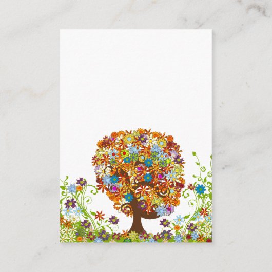 Respons van de boom van de Vloerliefde RSVP en de  Informatiekaartje (Achterkant)