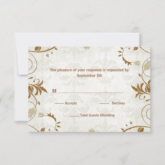 Respons voor alle bruiloften RSVP kaartje (Voorkant)