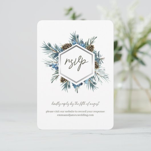 Respons voor vakantieverlof RSVP Wedding Site Kaar (Staand voorkant)