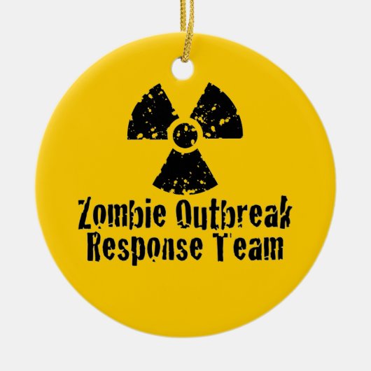 Respons Zombie-uitbraak Keramisch Ornament (Voorkant)