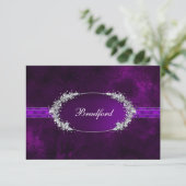 RESPONSCARD - PAARS - OVAL INSET - FAUX JEWELS RSVP KAARTJE (Staand voorkant)
