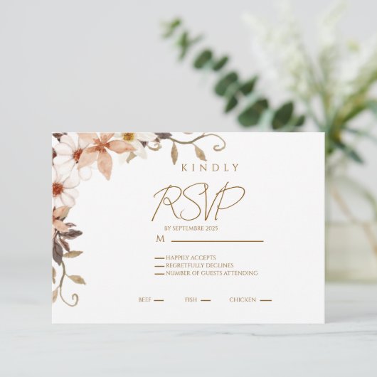 Response Card RSVP Kaartje (Staand voorkant)