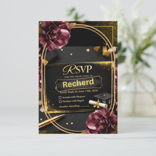 Response Card RSVP Kaartje (Staand voorkant)