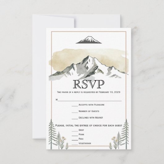 Response Card RSVP Kaartje (Voorkant)