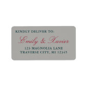 Response Card Weduwingadreslabel Etiket (Voorkant)