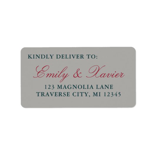 Response Card Weduwingadreslabel Etiket (Voorkant)