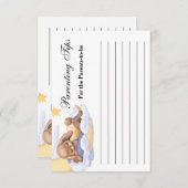 Response Kaart Baby shower. (Voorkant / Achterkant)