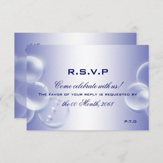 Response rsvp strand bruiloft (Voorkant / Achterkant)